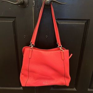 Kate Spade medium Jackson triple compartment shoulder bag, Stop light red